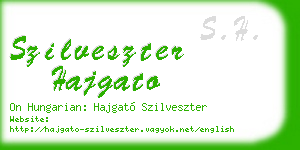 szilveszter hajgato business card