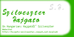 szilveszter hajgato business card